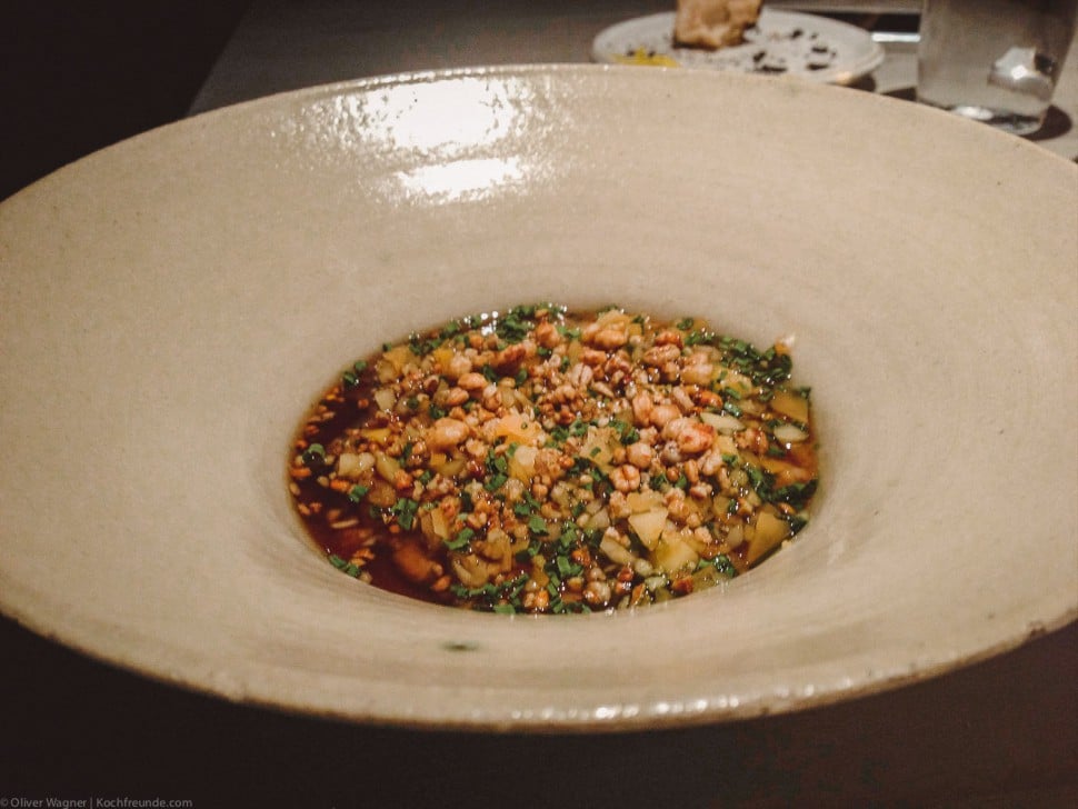 Porridge with autumn broth