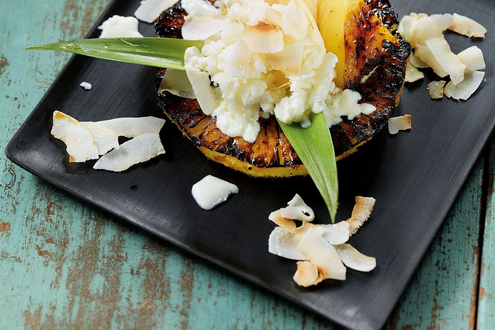 Karamellisierte Ananas mit frozen Joghurt - Kochfreunde.com